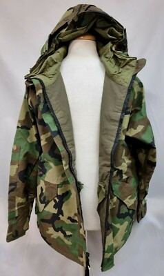 Genuine US Army Woodland Camo GoreTex ECWCS Parka Jacket #238 | eBay