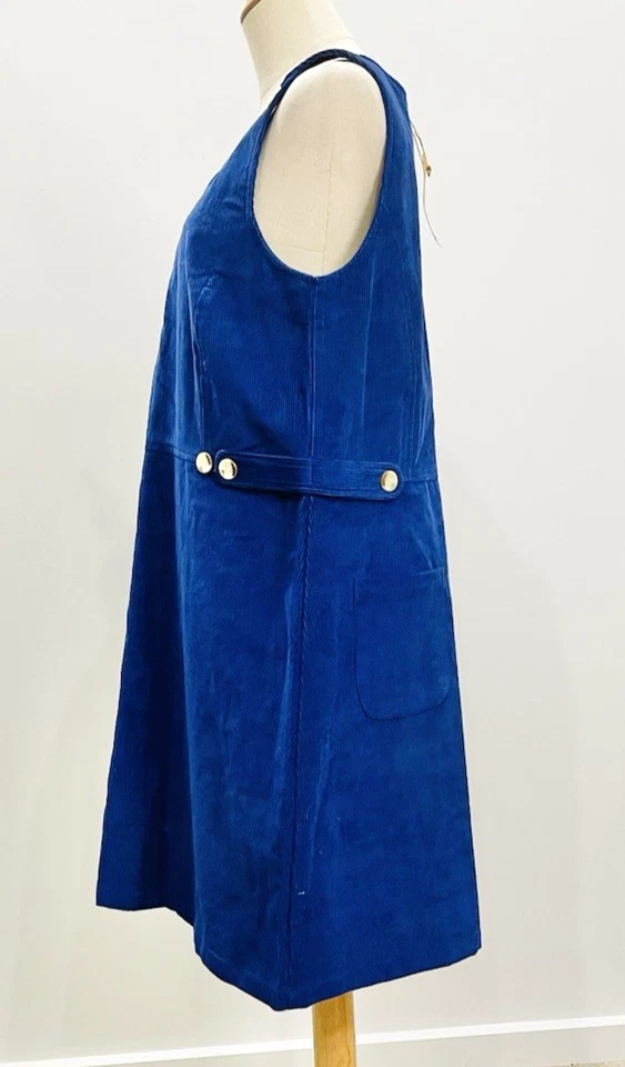 Karma East Corduroy Button Pinafore Dress Size L Party Holiday Casual - image 3 of 4