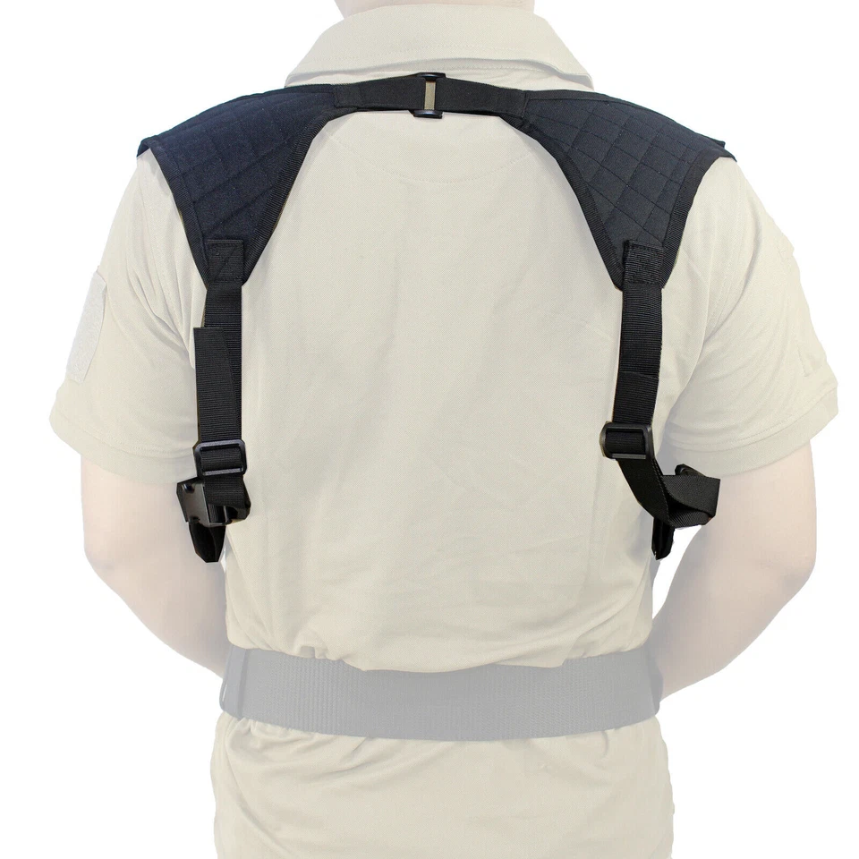 Tactical Shoulder Holster Pistol Cross Draw Hold Vest for Gun Carry Double Pouch - Image 3 of 4