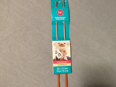 Knitting needles,  anodized aluminum, available in various brands, colors, sizes