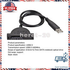 SATA to USB Cable Laptop Internal DVD CD Drive 13pin External Port Adapter Cable