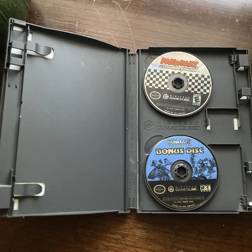 Mario Kart Double Dash WITH Bonus Disc! And Case Nintendo GameCube Tested Works!
