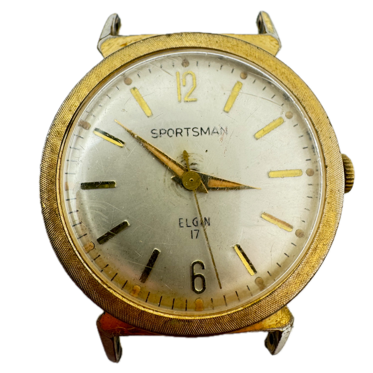 Vintage Elgin Sportsman 17 Jewel Men's Mechanical Wristwatch Swiss Gold Tone