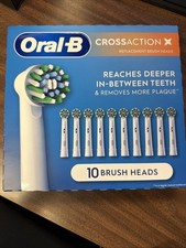 Oral-B Cross Action X - Replacement Brush Heads- 10 Count - Sealed