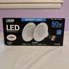 Feit Electric Retrofit 4'' Kit LED Dimmable 50W Replacement 2PK