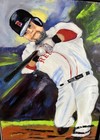 E. Havens 2007 Boston Red Sox Dustin Pedroia Original Oil Painting On Canvas — photo 4