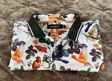 Barabas Mens Polo- Tropic Print- Multicolor- Size XL- EUC