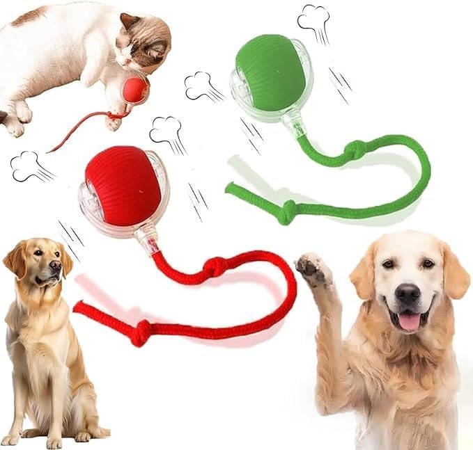 2x Automatic Rolling Ball Smart Cat Dog Toy Electric Pet Self-moving Kitten lot