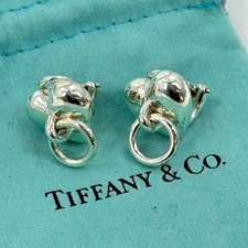 Orecchini a clip originali TIFFANY & Co. in argento sterling 925 con cuore e ...