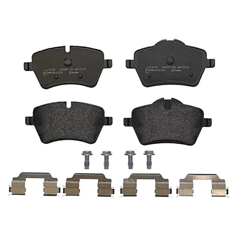 Kit de frenos delanteros Brembo Xtra rotores perforados juego de pastillas de bajo metal para Mini R55 R56 R57 Foto 4 de 4