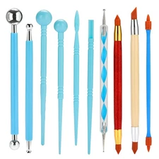 10Pcs Dotting Tools Ball Styluses for Rock Painting Pottery Clay Modeling