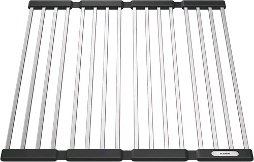BLANCO 238483 Alfombrilla Plegable Acero Inoxidable 460 x 440 mm Negro/Plateado - Imagen 1 de 3