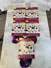 Graduation Hanging Swirl Decorations Purple Set Of 30 Pieces - Lot Of 5 Packages