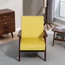 Modern Velvet Armchair Mid Century Retro Style Small Lounge Nordic Accent Chair