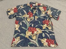 Reyn Spooner Half Button Up Hawaiian Shirt Floral Mens XL