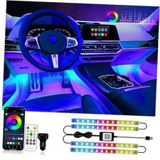 RGB Interior Car Strip Lights with 48SMD 2 Lines Design 1IN4 Interior Lights