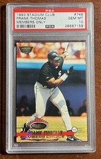 1993 Stadium Club Frank Thomas💪Members Only Parallel🚨PSA 10⭐️GEM MINT💎Rare