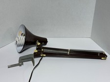 Vintage LTS Clamp Desk Lamp Drafting Light Articulating Architect Portable Brown