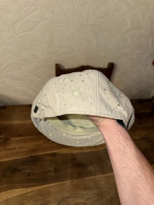 Kangol Flatcap Gr. M grau Porzellan perforiertes Leder Geez Löcher Baskenmütze 6746BC