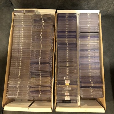 Huge Lot of 163 Used One Touch Magnetic Card & 1 Screw Holders Various Sizes