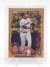 JOSE RAMIREZ 2023 TOPPS CHROME GILDED GOLD REFRACTOR /99 #122 GUARDIANS Q5194