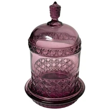 Antique Victorian 1873 Daniel Ripley Amethyst Glass Apothecary Climax Jar W Base