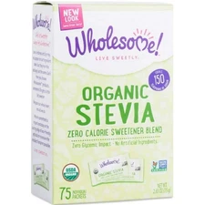 Wholesome Sweeteners Organic Stevia Packets,  75 Bags