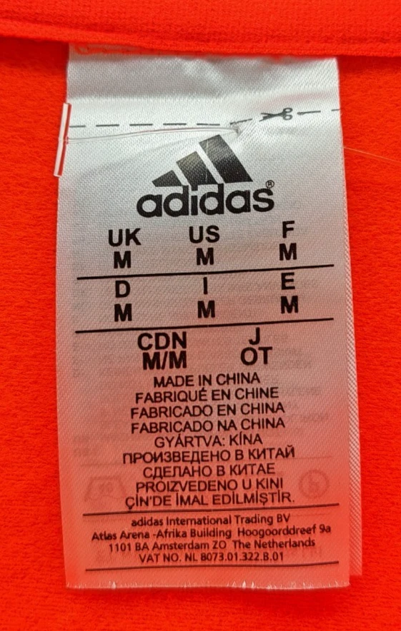 Chaqueta de Pista Adidas Para Hombre Mediana Naranja Cremallera Completa 3 Rayas Entrenamiento Ropa Activa Foto 4 de 4