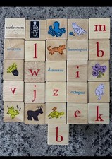 Pottery Barn Kids Neutral Wooden Blocks, Great Condition