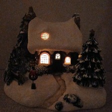 Thomas Kinkade Stonehearth Hutch Snowy Light ...