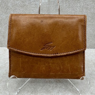 Stone Mountain Trifold Wallet Small Brown Leather Boho Western Classic