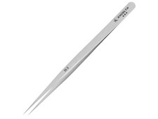 Excelta SS-S Tweezers, 3-Star, Straight, Slim Very Fine Point SS, 5.51' OAL