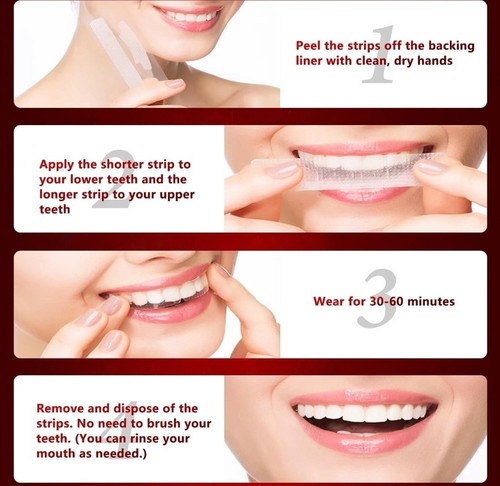 Teeth Whitening Strips Enamel-Safe 28 Strips 14 Treatments Non-Slip Exp: 10/26 - Picture 6 of 9