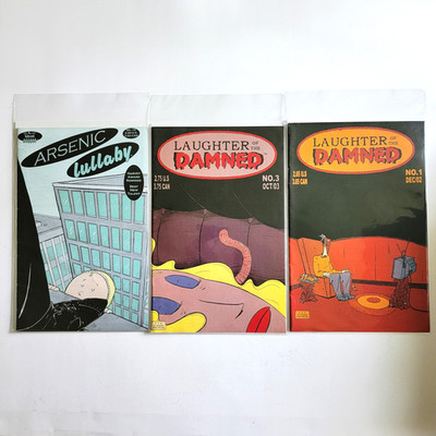 ARSENIC LULLABY #10 LAUGHTER OF THE DAMNED #1&3 Paszkiewicz Indie Dark Humor Lot