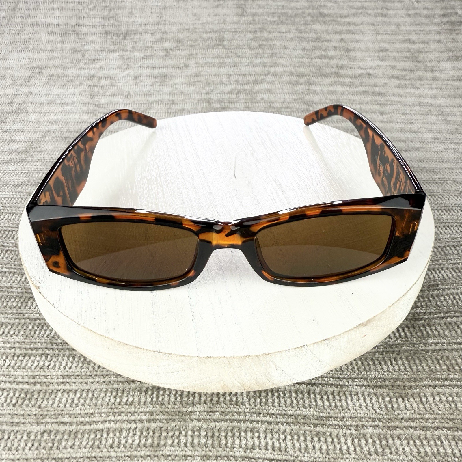 Palm Angels Rectangular Sunglasses Frame Brown To… - image 9