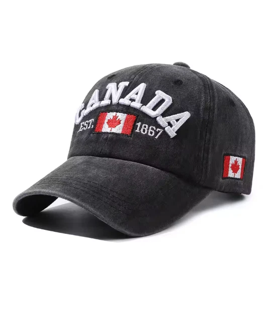 Canada Embroidered Cotton Baseball Cap Flag Adjustable Sun Protection Free P&P
