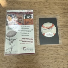 Jim Hegan Signed Sticker JSA 22726 Cleveland Indians