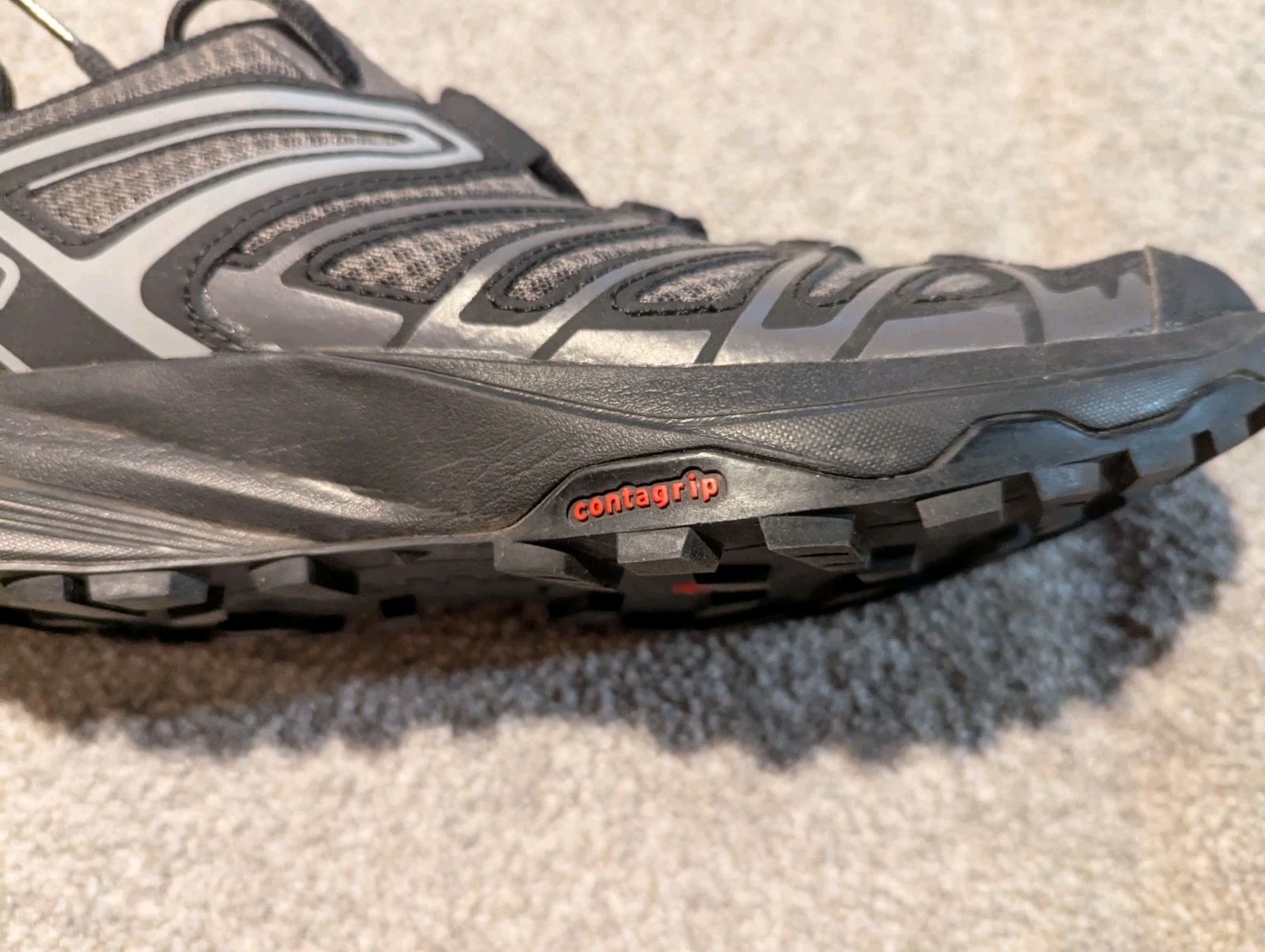 Salomon X Crest Shoes Mens 11.5 Gray Trail Hiking Contagrip Energycell Sneakers