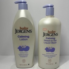 Baby Jergens Calming Lotion 16.8oz  Head-to-Toe Liquid Wash 20oz Lavender Set