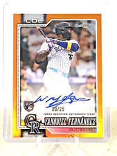 Yanquiel Fernandez Chrome 2026 Orange Refractor /25 Auto