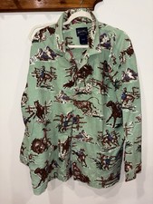 Nick  Nora Kurt Cobain Western 2-piece Sleepwear Pajamas Mens Xl Green Flannel