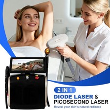 755 808 1064 Diode Laser Permanent Hair Removal Picosecond Nd Yag Tattoo Removal