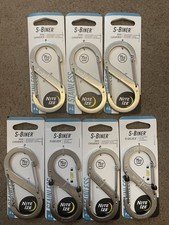  4 Nite Ize S-Biner Stainless Steel Dual Carabiner  2 Slidelocks 4 S Hooks