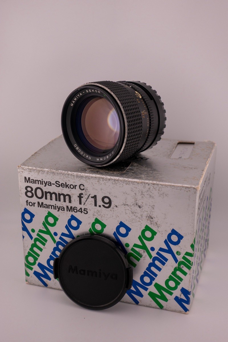Mamiya Sekor C 80mm F/1.9 Lens for M645 1000S Super Pro TL Box