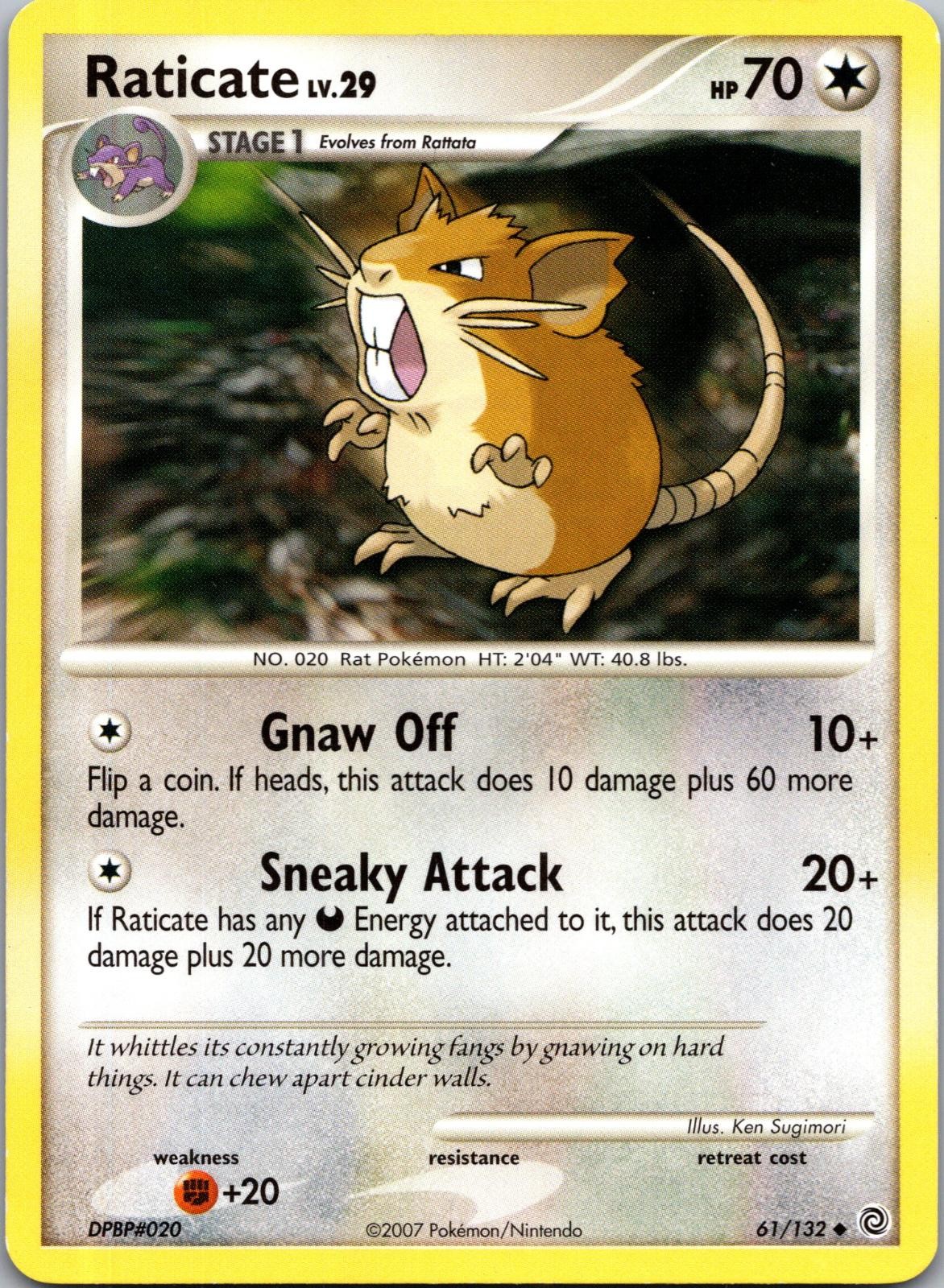 Raticate 61/132 UC Secret Wonders Pokemon Near Mint