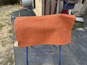 Tahoe Western Tack Rider in Style Acrylic Straight Saddle Blanket Orange 36x34