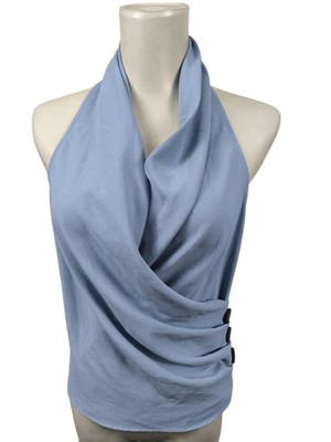 RESERVED Neckholdertop Damen Top Gr. DE 36 blau Elegant