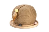 KratzmöBel Designed By Lotte Spiel- Und Kratzball Mila 29,5 X 22 Cm Sisal, Holz