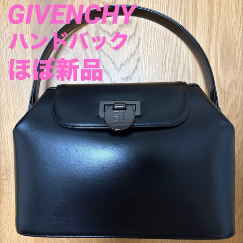 Givenchy Leather Handbag Black Formal Bag 4G Near Mint Condition