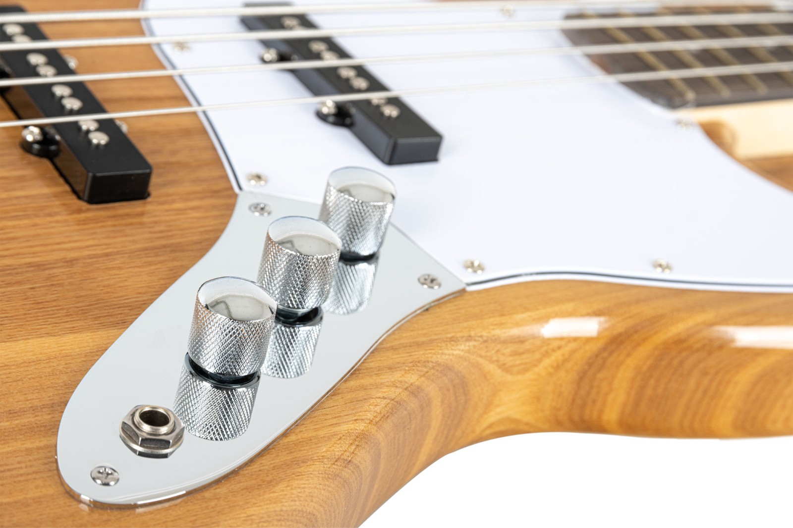 Basso elettrico 4 corde jazz design basso 2 single coil pickup frassino naturale 20 fasci foto 6